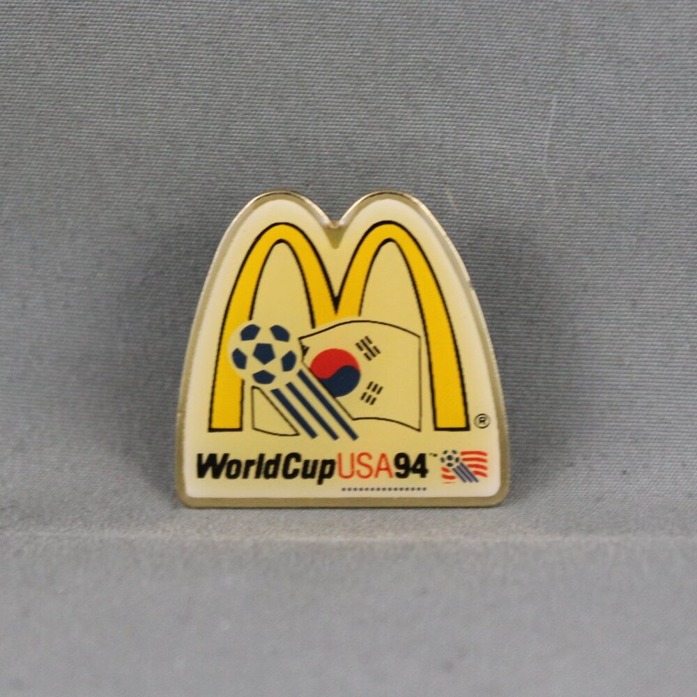 1994 World Cup of Soccer Pin - Team South Korea McDonalds Promo - Celluloid Pin